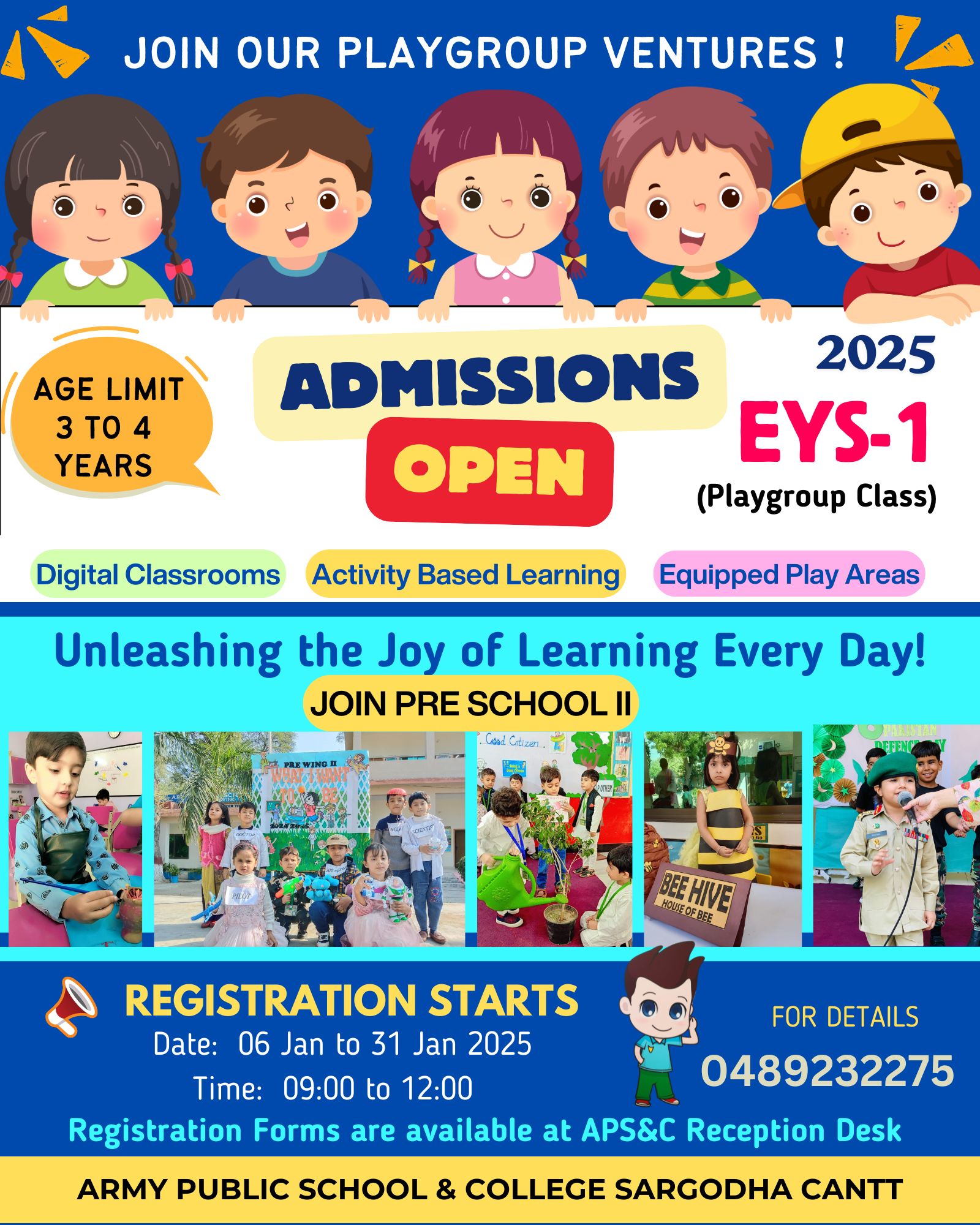 Admission Open in APS for Pre-school